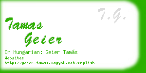 tamas geier business card